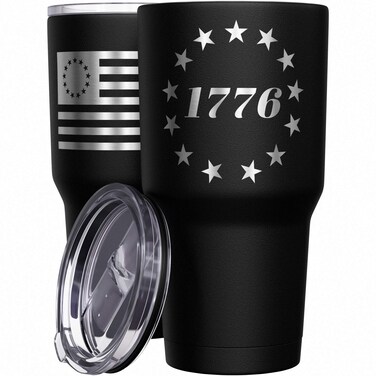 We The People Holsters - 1776 Betsy Ross Flag - Betsy Ross Mug - American Flag Coffee Travel Mug - American Flag Tumbler - Double Insulated Tumbler - 30 oz