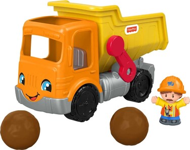 Fisher-Price Little People Toddler Construction Toy Work Together Dump Truck with Music &amp; Sounds for Pretend Play Kids Ages 1+ Years​