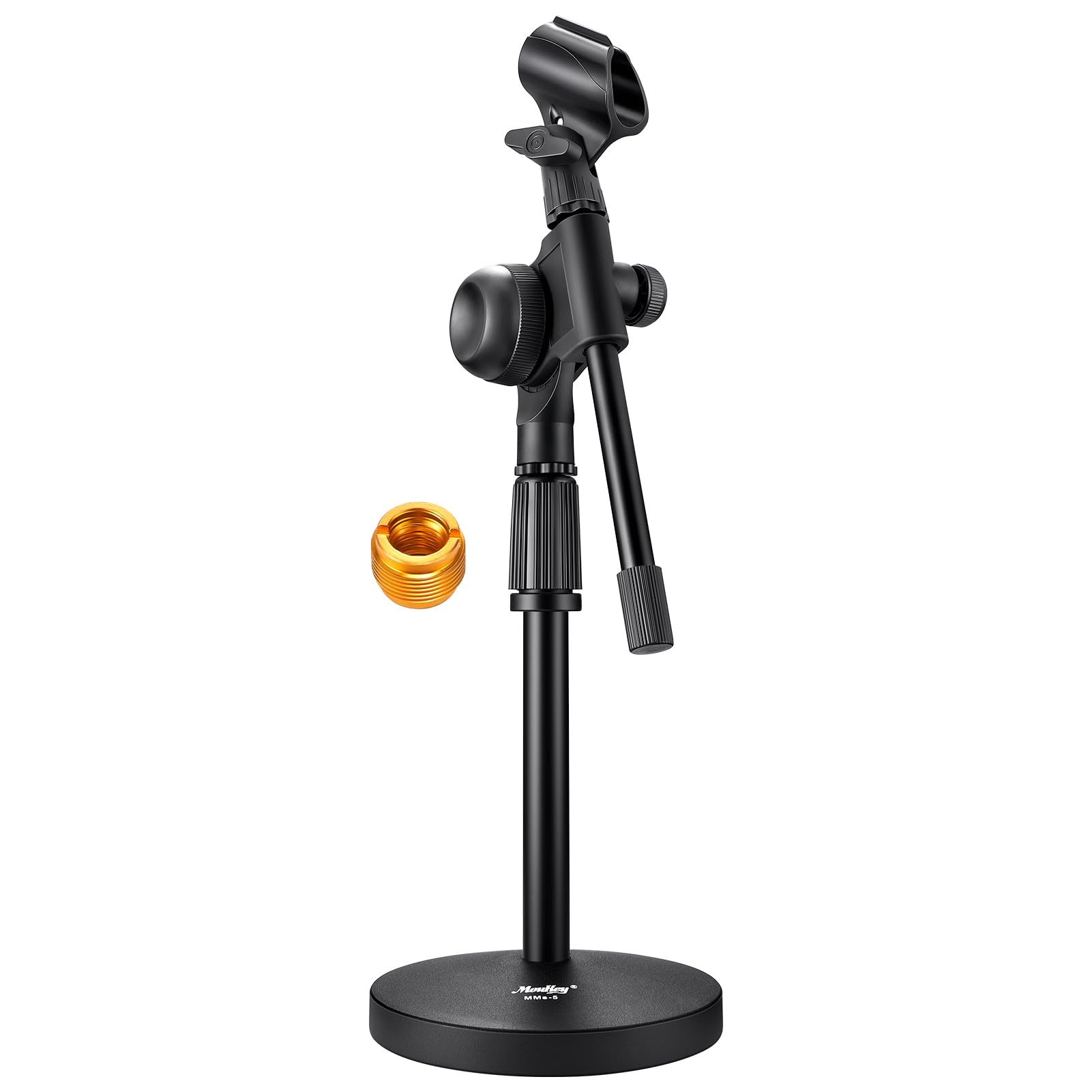 موكي Moukey Mic Stand Desk Adjustable Tabletop Microphone Stand 3.5 MM