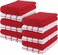 Utopia Kitchen Towels 12 Pack, 15 by 25 Inches, 100% Ring Spun Cotton Super Soft and Absorbent Linen Dish, Tea and Bar Towels Set, Red