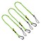 BearTOOLS Green Tool Lanyard with Aluminum Screw Lock Carabiner - Extend up to 165cm - Max Load 8KG / 17.6lb - Shock Absorbing Tool Tether for Working at Height, Scaffolding (3-Pack)