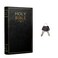 Fake Book Box - Small Safe Box with Key Lock - Hidden Safe in Plain Sight - Diversion Safes - Secret Safes (Bible) (Large)