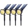 Nekteck Solar Lights Outdoor,10 LED Landscape Spotlights Powered Wall Lights 2-in-1 Adjustable Security Decoration Lighting for Yard Garden Walkway Porch Pool Driveway (4Pack, Warm White)