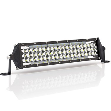 Zmoon 12 Inch LED Light Bar 264W, IP67 Waterproof Five Rows Spot &amp; Flood Combo Beam LED Fog Light Bar for Truck ATV UTV SUV Tractor Boat Weeder etc.