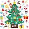GameXcel 4ft Felt Christmas Tree for Toddlers with 36pcs Ornaments, Velcro Montessori DIY Xmas Decorations - 4 Feet