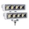 EXZEIT Waterproof Led Boat Lights, 2 pc 72W Deck/Dock Marine Lights 4000LMS 120&deg;Flood Light, 6.3inch, 12/24 V Led Light Bar