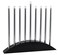 Zion Judaica Large LED Electric Hanukkah Menorah - New Classic Black &amp; Silver Arch Style Hanukkiah 14" Wide x 12.5" Tall Sleek Landscape Minorah - Chanukah Lights Decorations