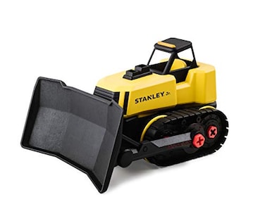 Stanley Jr Take Apart Bulldozer Kit for Kids TT005-SY: Children&rsquo;s 24 Piece Yellow STEM Construction Toy Truck with Figure, Screwdriver, Bolts, Ages 3+