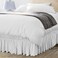 Utopia Bedding Twin Elastic Bed Ruffle - Easy Wrap Around Ruffle - Microfiber Bed Skirt with Adjustable Elastic Belt 16 Inch Tailored Drop - Hotel Quality Bedskirt, Fade Resistant (Twin, White)