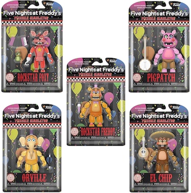 Funko Five Nights at Freddys Pizza Simulator Glow-in-The-Dark Articulated Action Figures (Set of 5)