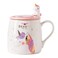 BigNoseDeer Unicorn Mug Cute Ceramic Coffee Mug with Lovely Unicorn Spoon, Morning Cup Novelty Coffee Tea Milk Christmas Mug Gift for Girls Magic Unicorn Lovers 380ML (Pink Unicorn)
