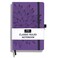 RICCO BELLO Lined Journal Notebook with Pen Holder, Faux Leather Hardcover, College Ruled, for Work, Notes   96 Sheets /192 Lined Pages, 5.7 x 8.4-Inches (Purple Bloom)