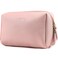 PU Leather Makeup Bag Travel Cosmetic Bag Organizer Make up Bag with Organization Pockets for Women (Large, Pink)