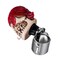 Arenbel Pirate Skull Steering Wheel Suicide Knob Driving Booster Spinner Turning Assist Grip Handle Fit Most Cars Trucks Boats, Red