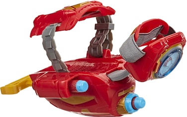 Avengers NERF Power Moves Marvel Iron Man Repulsor Blast Gauntlet NERF Dart-Launching Toy for Kids Roleplay, Toys for Kids Ages 5 and Up