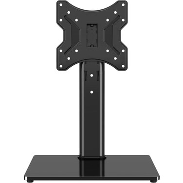 TVON Universal TV Stand Base, Swivel Table Top TV Stand for 20-43 inch TVs/Monitors with 4 Level Height Adjustment and Tempered Glass Base, Holds up to 88LBS, VESA 200x200mm