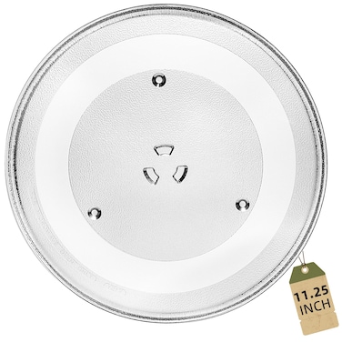 11.25" Microwave Glass Turntable Plate Replacement - Compatible with Samsung and GE -11 1/4" Microwave Glass Plate Replaces WB49X10097 WB39X0078 WB49X10034 AP3188581 PS651544 - BY AMI PARTS