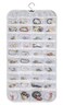 Hanging Jewelry Organizer,Accessories Organizer,80 Pocket Organizer for Holding Jewelries (White-Embossed)
