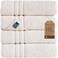 Hawmam Linen Sea Salt Cream Bath Towels 4 Pack Soft and Absorbent, Premium Quality Perfect for Daily Use 100% Cotton Towel 600 GSM