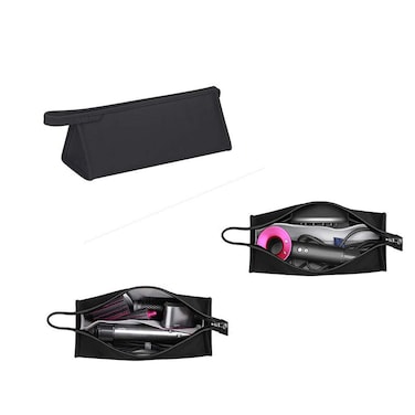 Buwico PU Leather Travel Case Portable Storage Bag for Dyson Airwrap Styler/Dyson Supersonic Hair Dryer, Waterproof Anti-Scratch Dustproof Shockproof Protection Organizer Travel Gift Case (Black)