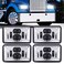 Z-OFFROAD 4pcs 60W Rectangular 4x6 LED Headlights DOT Approved H4656 H4651 H4652 H4666 H6545 Headlight Replacement for Freightliner Peterbilt KW Oldsmobile Cutlass Trucks - Chrome