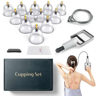 Cupping Kit for Massage Therapy 12 Cups Cupping Set for Pain Relief