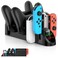 FastSnail Charging Dock Compatible with Nintendo Switch Pro Controllers and for Joy Cons &amp; OLED Model for Joycon,Multifunction Charger Stand for Switch with 2 USB 2.0 Plug and 2.0 Ports