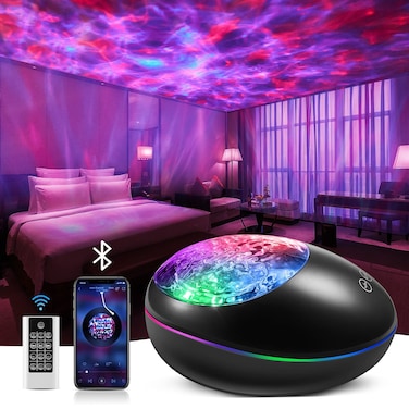 ONEFIRE Galaxy Projector, White Noise Night Light Projector for Bedroom, Bluetooth Music Ceiling Projector Room Lights, Remote Timer Galaxy Light Skyligh,Star Lights Projector for Kids Teen Girl Gifts