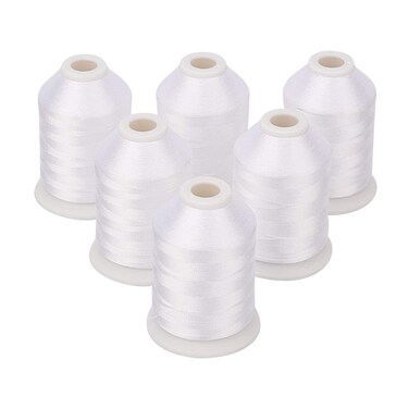 60WT White Sewing Bobbin Fill Thread Machine Embroidery Bobbin Thread - 1500 Meters Spool ea
