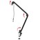 Gator Frameworks Deluxe Desk-Mounted Broadcast Microphone Boom Stand For Podcasts &amp; Recording, Integrated XLR Cable; (GFWBCBM3000)