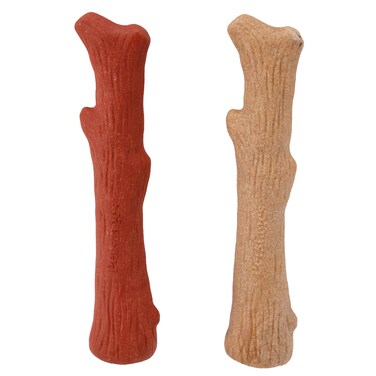 Outward Hound Dogwood Durable Dog Chew Toys, Real Wood &amp; Mesquite, 2-Pack, Medium