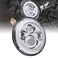 TRUE MODS 7" LED Headlight Replacement for Harley Davidson Road King Glide Street Glide Electra Glide Head Light Bulb Lamp [Chrome-Finish] [HALO DRL] [4500 Lumen] [H4 Converter Plug] [Built-In CANBus]