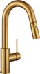 AS59BG Brushed Gold Bar Faucet or Prep Kitchen Sink Faucet with Pull Down Sprayer and Single Handle