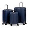 NONSTOP NEW YORK Luggage Expandable Spinner Wheels hard side shell Travel Suitcase Set 3 Piece Lightweight, TSA Lock, Double USB Port + 2 packing cubes