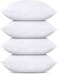 Utopia Bedding Throw Pillows (Set of 4, White), 14 x 14 Inches Pillows for Sofa, Bed and Couch Decorative Stuffer Pillow