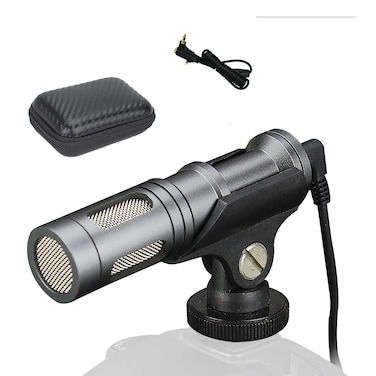 Video Microphone, Compact Video Shotgun Mic Compatible with iPhone, Android Smartphones, DSLR, Camera Microphone for Vlogging, TikTok, YouTube