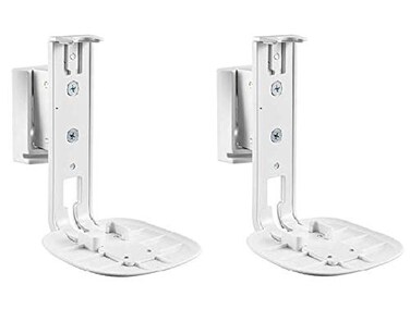 ynVISION.DESIGN Adjustable Wall Mount Bracket Compatible with Sonos One, One SL, and Play:1 Speaker   2 Pack   (White)