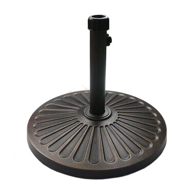 Sunnyglade 18" 22-lbs Outdoor Living Heavy Duty Round Antiqued Patio Umbrella Base (22LB)