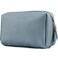 PU Leather Makeup Bag Travel Cosmetic Bag Organizer Make up Bag with Organization Pockets for Women (Large, Greyish Blue)