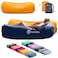 Nevlers 2 Pack Inflatable Loungers Air Sofa Couch   Perfect for Beach Chair Camping Chairs or Portable Hammock  Travel Bag Pouch, Pegs &amp; 3 Pockets  Movie Seating &amp; Camping Accessories Blow Up Lounger