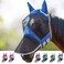 Harrison Howard CareMaster Pro Luminous Horse Fly Mask Large Eye Space Long Nose with Ears UV Protection for Horse Royal Blue L Full Large