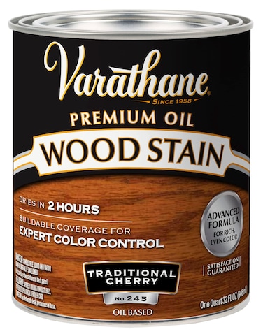 Rust-Oleum Varathane 211722H Premium Wood Stain, Quart, Traditional Cherry