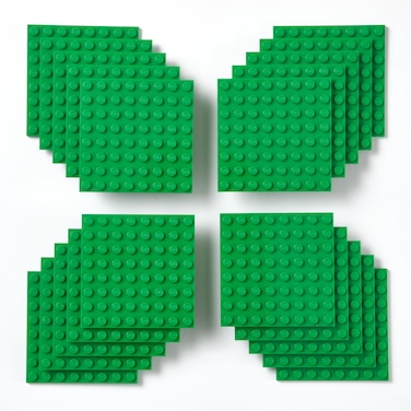 Strictly Briks Compatible with Lego Classic Building Brick Baseplates, Green, 20 Pieces, 8x8 Studs, Creative Play Gift Set for Ages 3 and Up, 100% Compatible with All Major Brick Brands