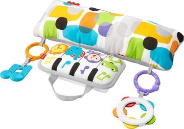 Fisher-Price Activity City Gym To Jumbo Playmat, Infant To Toddler Activity Gym with Music, Lights, Vehicle Toys and Extra-Large Playmat