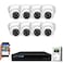 GW Security 8 Channel 4K NVR 5MP H.265 IP Surveillance Security Camera System with 8-Piece Super HD 1920P Weatherproof Video &amp; Audio PoE Security Dome Cameras, AI Human Detection