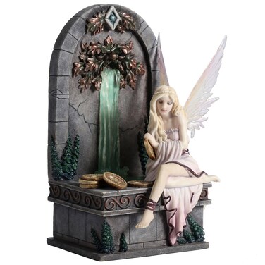 Veronese Design Fairy Wishing Well Selina Fenech LED Fountain Sculpture Home Decoration