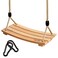 Pellor Wood Tree Swing Seat,Indoor Outdoor Rope Wooden Swing Set for Children Adult Kids (Burlywood)