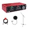 Focusrite Scarlett 2i2 USB Audio Interface (3rd Gen) with Mic Stand, Pop Filter &amp; XLR-XLR Cable Bundle