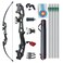 D&amp;Q Archery 50" Takedown Bow and Arrows Set for Adults 30lb 40lb Metal Riser Right Hand Longbow Kit for Beginner to Intermediate Hunting Target
