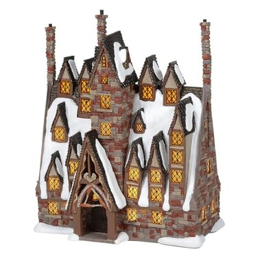 Department 56 Zinc alloy,Polyresin, Stone Powder Harry Potter Village The Three Broomsticks Lit Building, 9.25 Inch, Multicolor